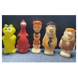 Vintage Flintstones plastic toys