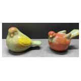 Pottery bird figures