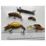 Vintage fishing lures incl sparkle tail