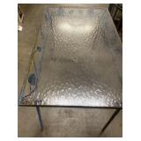 Glass-top patio table