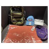 Tactical backpack, St Louis Cardinals hat, more