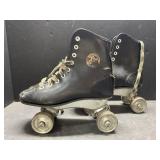 Antique metal-wheel Roller Derby skates