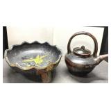 Crock bowl & tea pot Crock bowl & tea pot