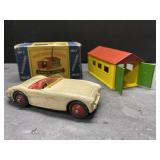 Lesney Matchbox garage with box & Dinky toys car Lesney Matchbox garage with box & Dinky toys car