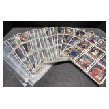 Binder pages of NBA trading cards