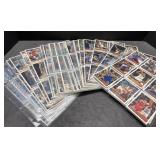 Binder pages of NBA trading cards