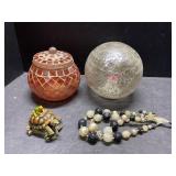 Glass trinket jar, light up glass Ball more