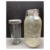 Antique freezer jar & Drey mason jar