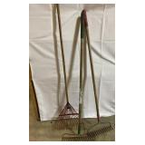 Garden rakes, vintage