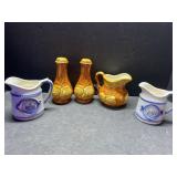 Retro salt and pepper, shakers, creamers