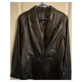 Jaclyn Smith Classic leather coat size XL black