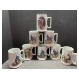 1985 Norman Rockwell mugs