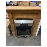 Electric fireplace with mantle