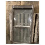 Antique window and a pallet