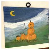 Halloween painting on wood 14x11"