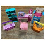 Barbie doll house, furniture and more