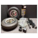 Utility tires, chain  wax and more