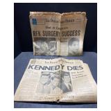 Robert Kennedy assassination newspapers