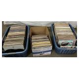 2 Laundry baskets and a box of LPs 2 Laundry baskets and a box of LPs