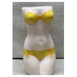Vintage Bikini girl "head vase" planter-6"