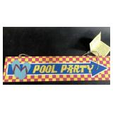 Poole Party Sign with Tag