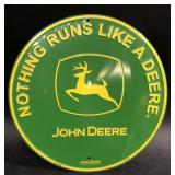 12" John Deere metal sign