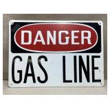 14 in. Danger: Gas Line Sign