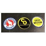 Railroad Tin Badges