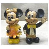 2 vintage Disney Mickey & Minnie coin banks