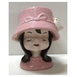 Vintage unmarked headvase-5 in.