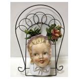 Vintage Chase Handpainted wall pocket headvase-
