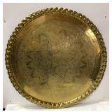 OVER 2 FEET TALL (30") brass plate stamped INDIA