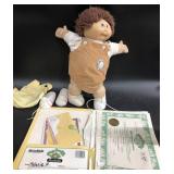 Vintage Cabbage Patch Doll w/ clothing & a folder