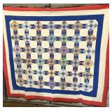 Beautiful vintage 87" x 72" quilt