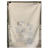 Vintage unfinished embroidered Peter Rabbit piece-