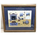 Framed Coleen Sgroi Amish Family print-22 x 18