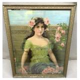 Antique framed print-17 1/2 x 22