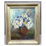Vintage framed painting signed I Crozier-18 x 22