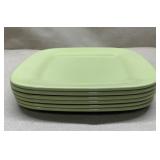 Six 10 x 10 plastic plates marked Food Network
