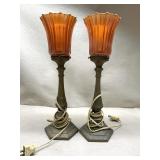 BEAUTIFUL WORKING vintage lamps-16 inch tall