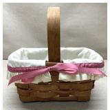 1989 Longaberger basket w/ cloth liner-7x7