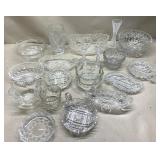 HUGE LOT of vintage pressed glass pieces!