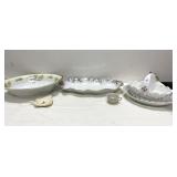Lot of pretty vintage glass items incl milk glass