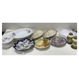 Vintage/antique plates, bowls, salt & pepper-more