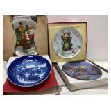 4 vintage Christmas collector plates