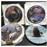 4 eagle and duck collector plates