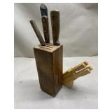 Two knife blocks w/ knives