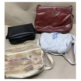 Four purses and a lace hankie