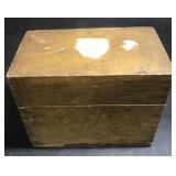 Vintage wooden recipe box