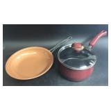 Paula Deen 2 qt saucepan w/ lid & Gotham copper